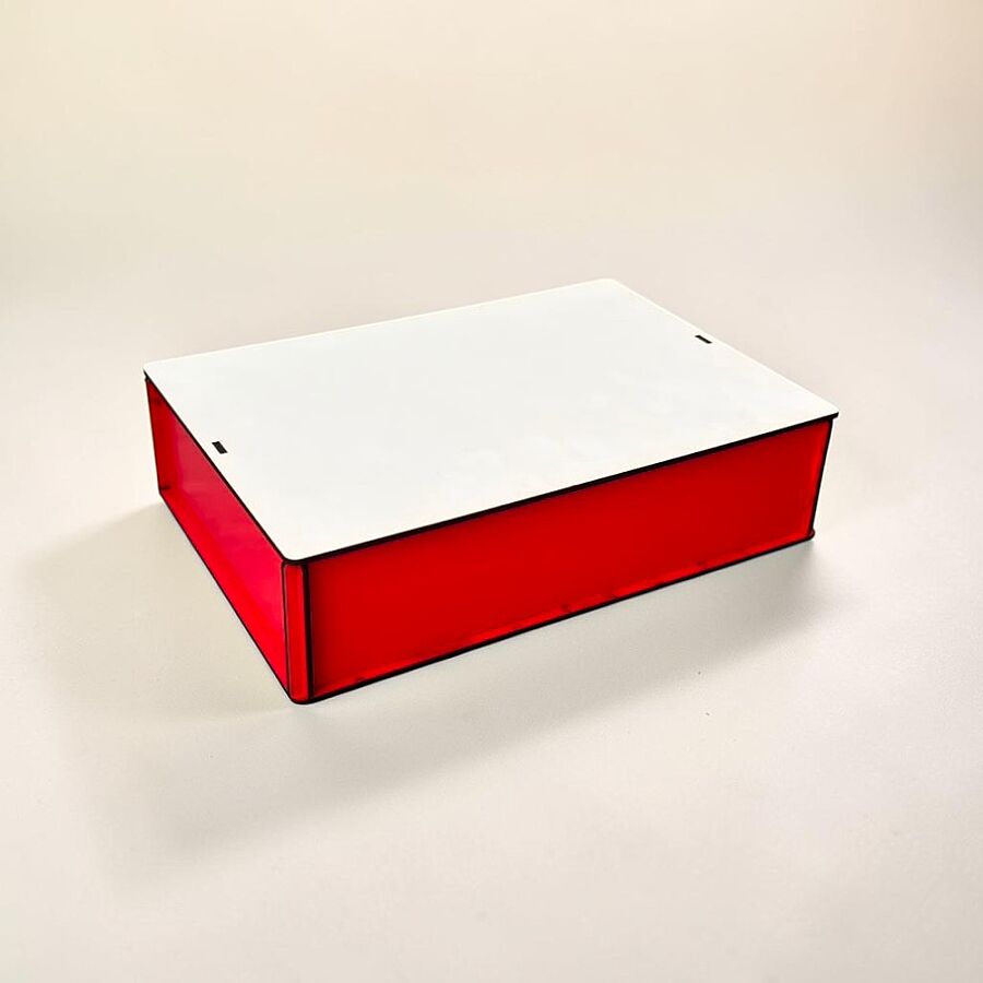 26x18 MDF Renkli Kutu - KIRMIZI - 1
