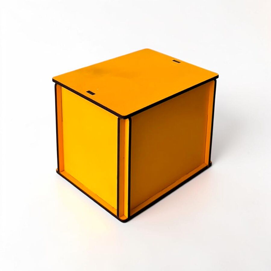 9x12 MDF Renkli Kutu - SARI - 1