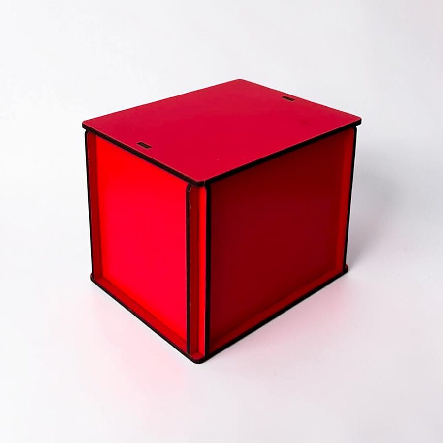 9x12 MDF Renkli Kutu -KIRMIZI - 1