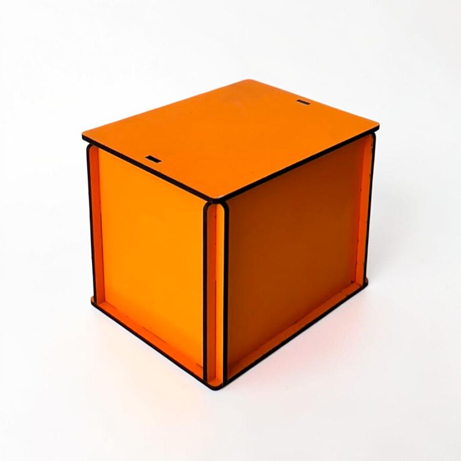 9x12 MDF Renkli Kutu - TURUNCU - 1