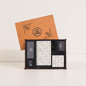 Ahşap Kutulu Hediye Seti - 3626-5 ANTRASİT