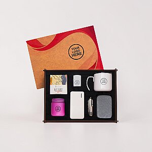 Ahşap Kutulu Hediye Seti - 3626-7 - PEMBE