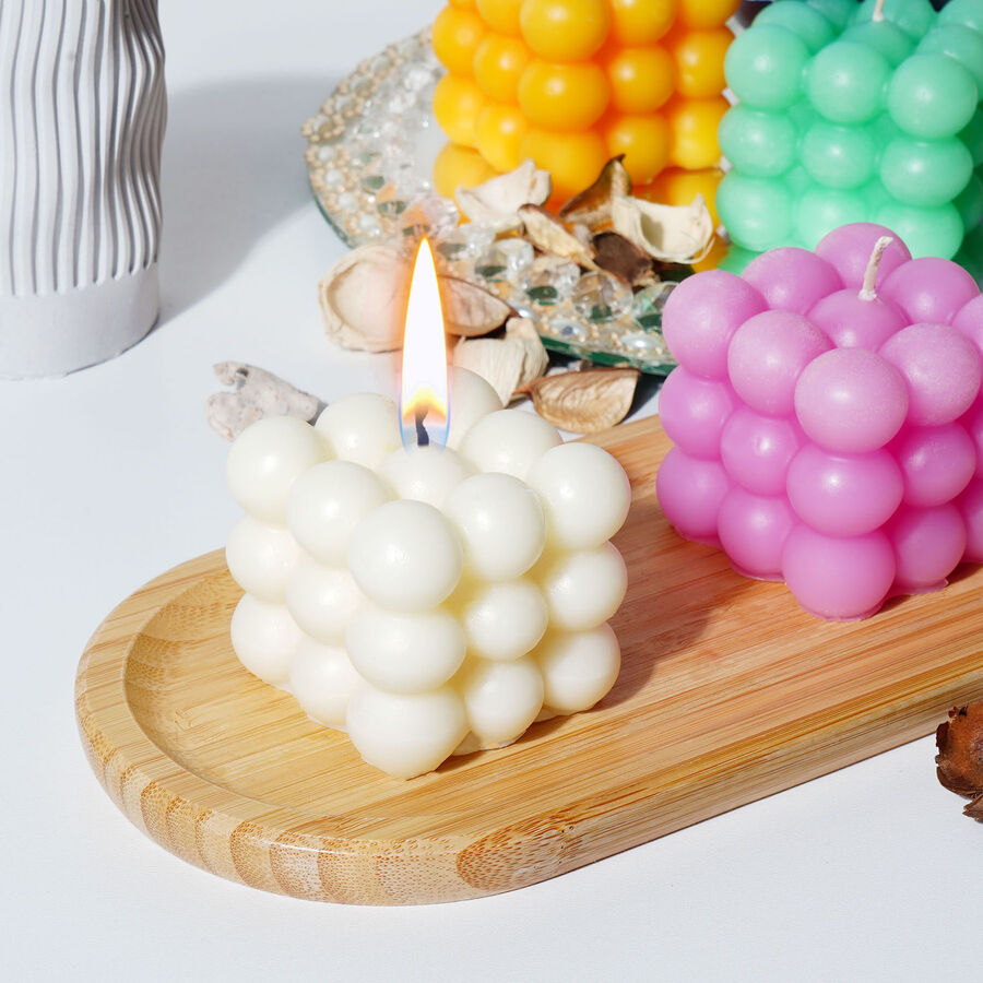 Candleaf Kare Bubble Mum - Beyaz - 1