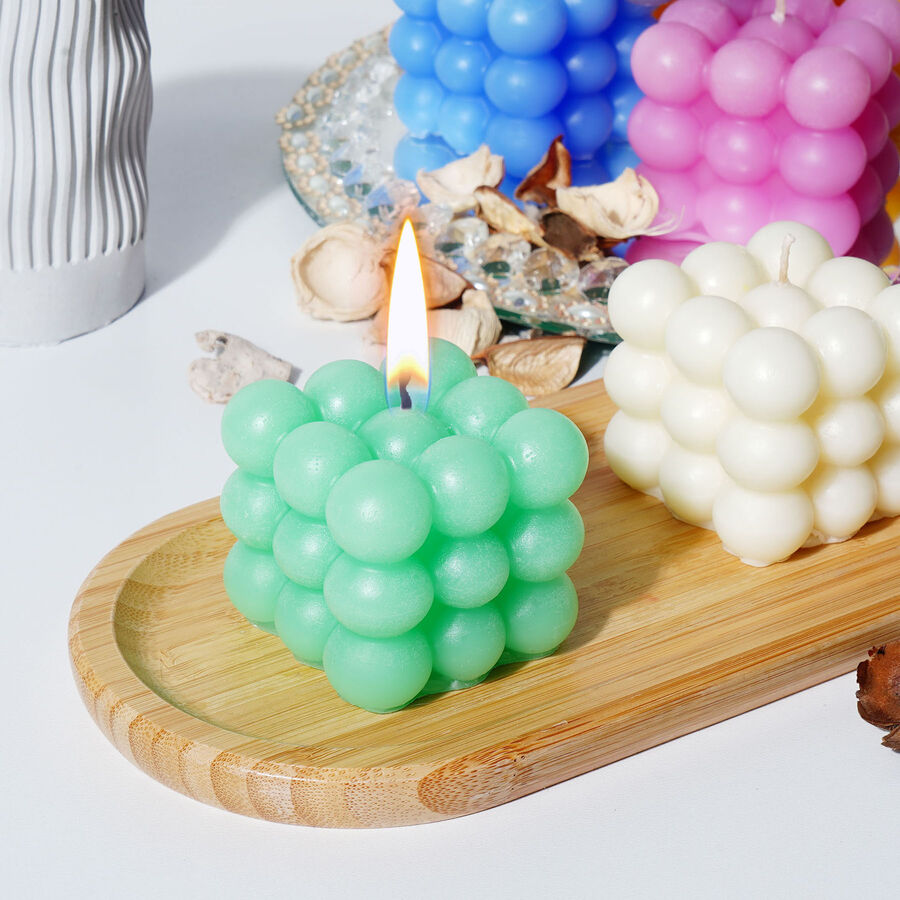 Candleaf Kare Bubble Mum - Yeşil - 1