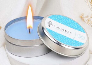 Candleaf Metal Kutulu Okyanus Kokulu Mum 73x35 - Gümüş - 2