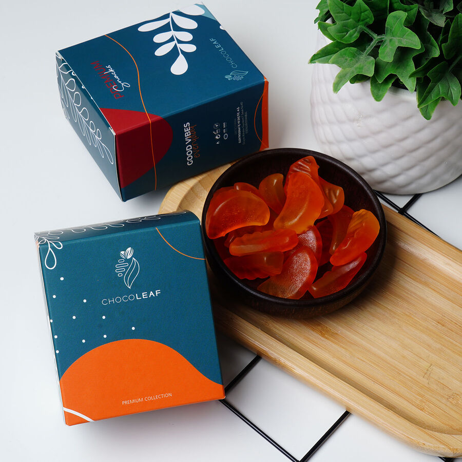 ChocoLeaf Jelibon Özel Kutulu 50gr. - Portakal Dilimi Jelibon - 1