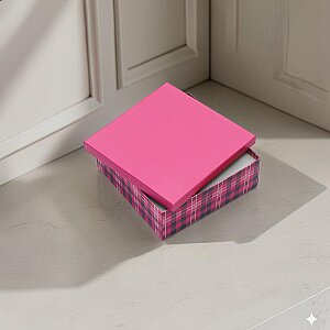 Desenli Taslama Kutu - PEMBE
