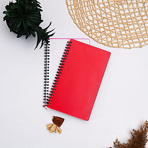 Egraf Ahşap Kapaklı Defter (Mdf) 13x21cm- KIRMIZI