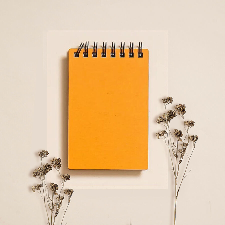 Egraf Ahşap Kapaklı Defter (Mdf) 7,5x11,5cm - TURUNCU - 1
