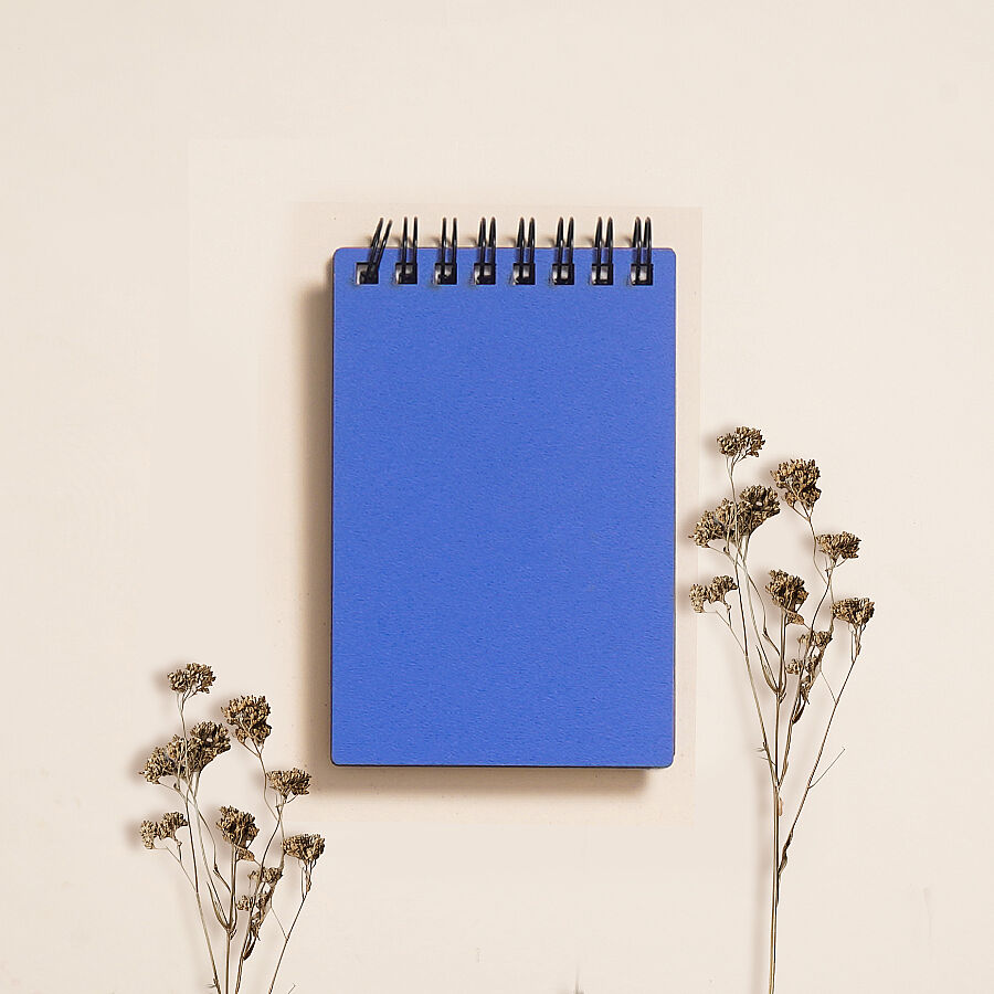 Egraf Ahşap Kapaklı Defter (Mdf) 7,5x11,5cm - MAVİ - 1