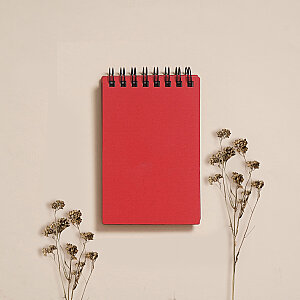 Egraf Ahşap Kapaklı Defter (Mdf) 7,5x11,5cm - KIRMIZI