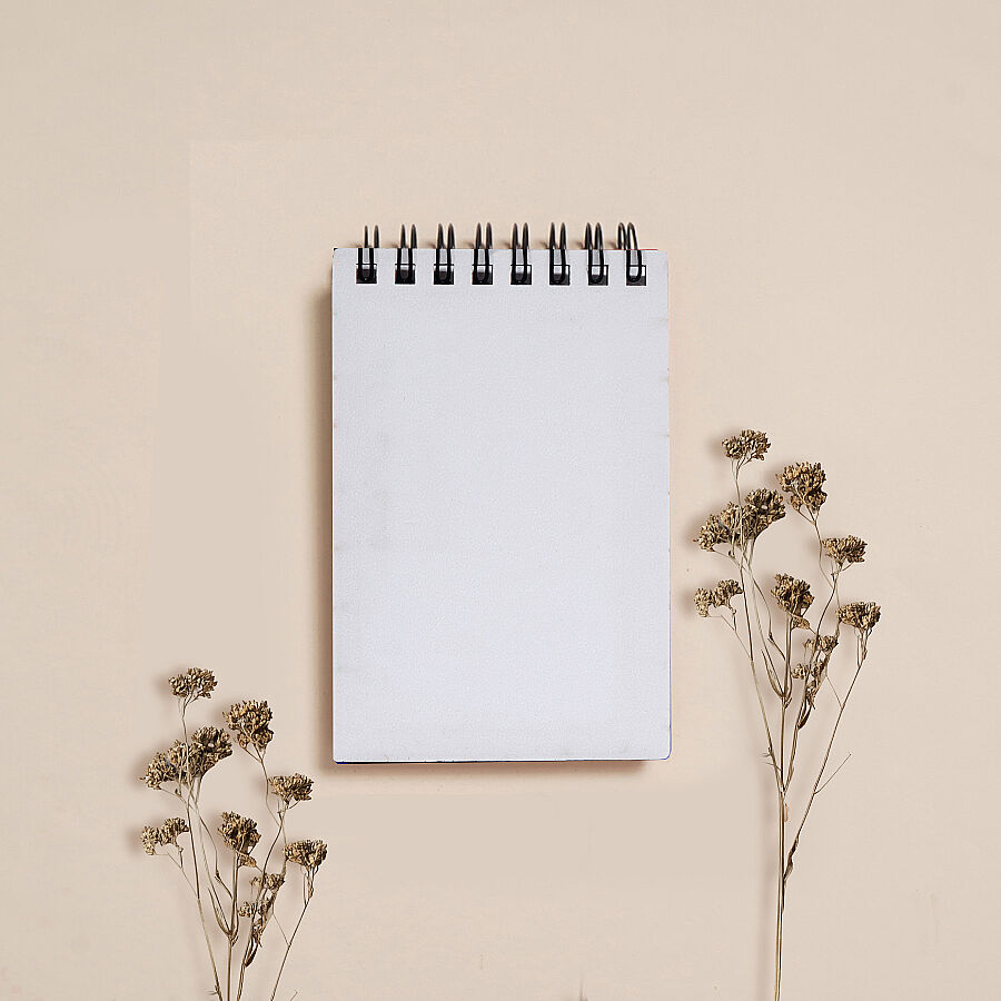 Egraf Ahşap Kapaklı Defter (Mdf) 7,5x11,5cm - BEYAZ - 1