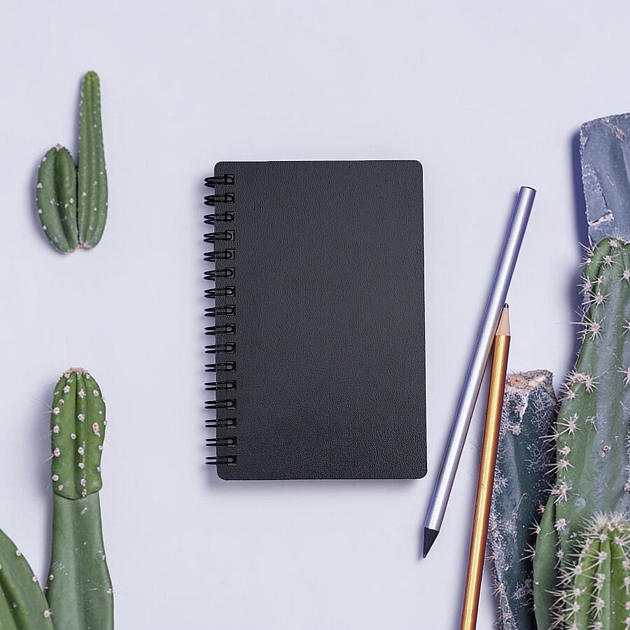 Egraf Ahşap Kapaklı Defter (Mdf) 9x15cm- SİYAH - 1