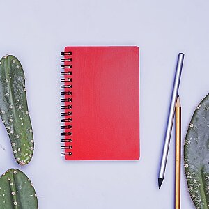 Egraf Ahşap Kapaklı Defter (Mdf) 9x15cm- KIRMIZI