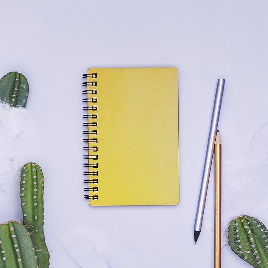 Egraf Ahşap Kapaklı Defter (Mdf) 9x15cm- SARI - 1