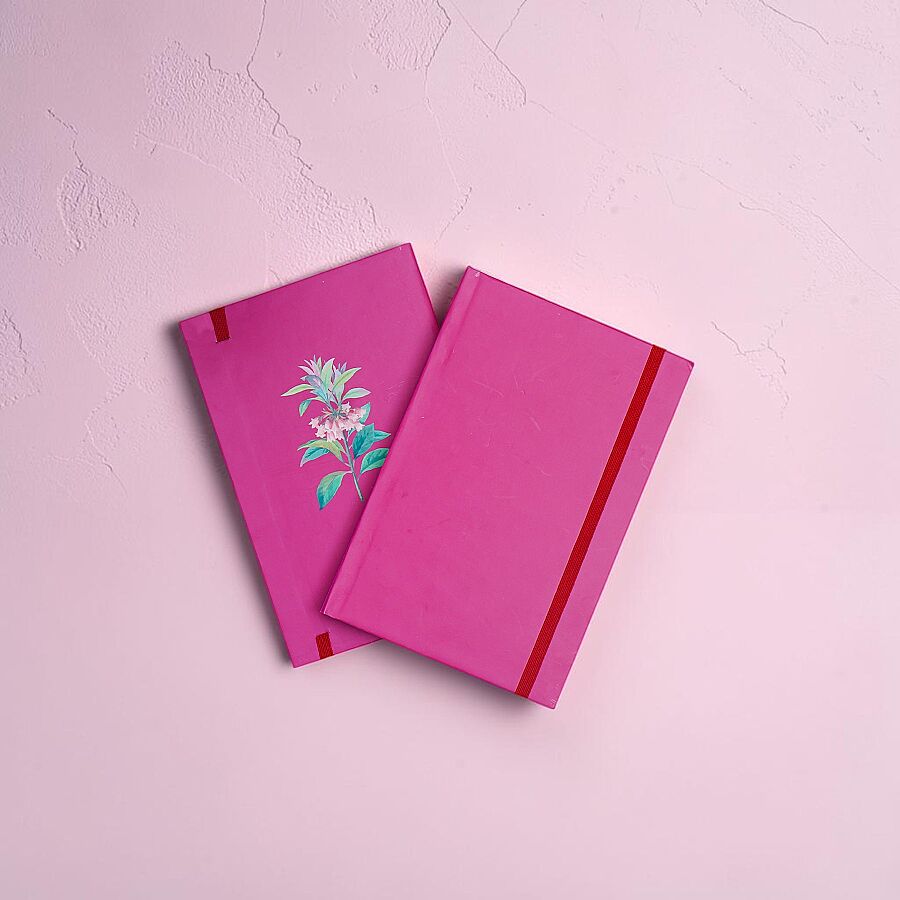 EgrafBook Baskılı Fuşya Tasarım Defter Egraf-2029 - 1