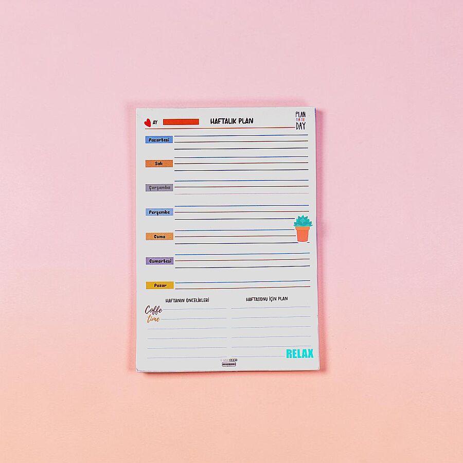 Haftalık Planlayıcı Defter - 1
