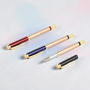 Metal Roller Kalem Gold Kasa - Siyah