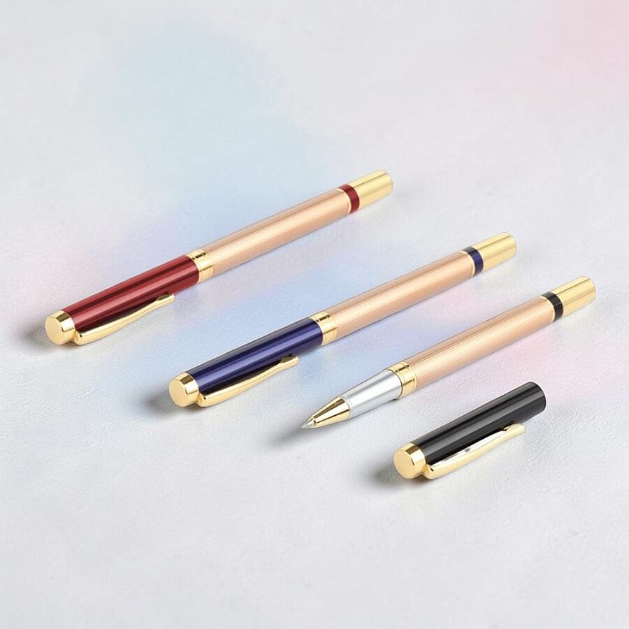 Metal Roller Kalem Gold Kasa - Siyah - 1