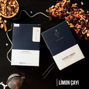 TeaLeaf Bitki Çayı Özel Lacivert Kutulu 100gr. - Limon