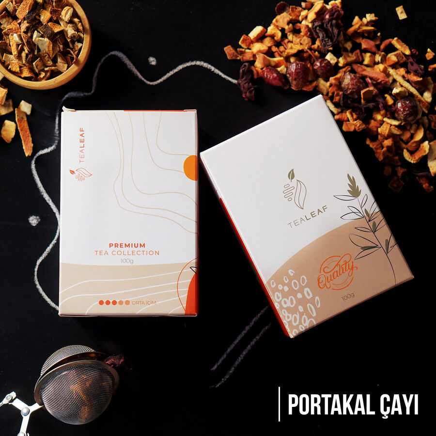 TeaLeaf Bitki Çayı Özel Turuncu Kutulu 100gr. - Portakal - 1