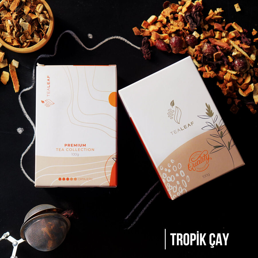 TeaLeaf Bitki Çayı Özel Turuncu Kutulu 100gr. - Tropik - 1