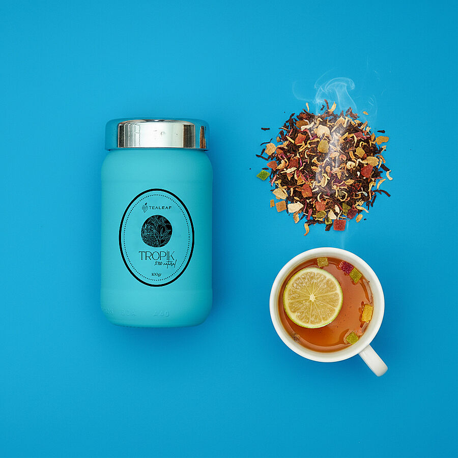 Tealeaf Cam Kavanoz Meyve Çayı 100Gr - Tropik - 1