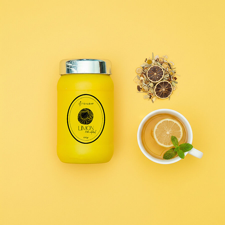 Tealeaf Cam Kavanoz Meyve Çayı 100Gr - Limon - 1